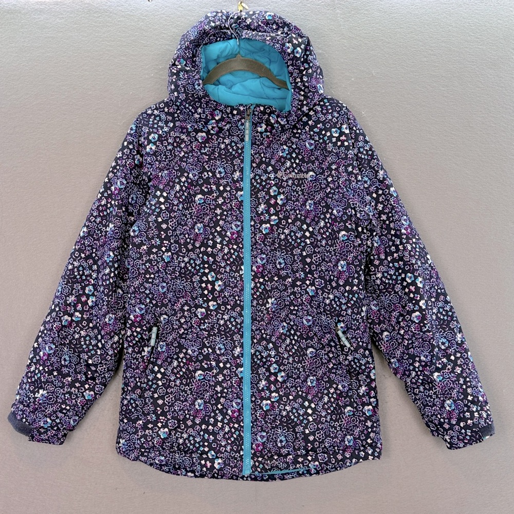 Columbia -‎ Big girls Magic Mile Insulated hooded jacket full zip purple coat L